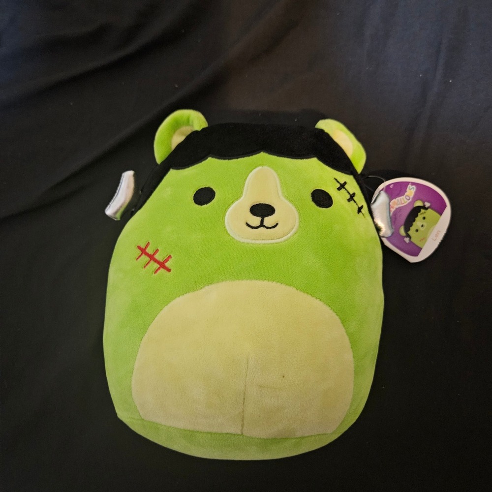Squishmallows 8 Inch Len the Frankenstein Bear Halloween 2021 Plush Kellytoy